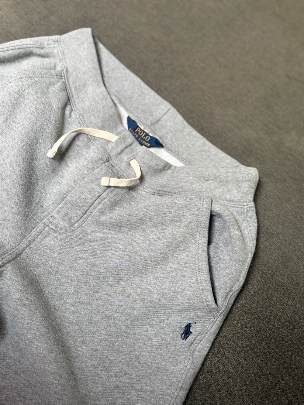 Polo Ralph Lauren Gray Fleece Jogger Sweatpants Boys L 14/16